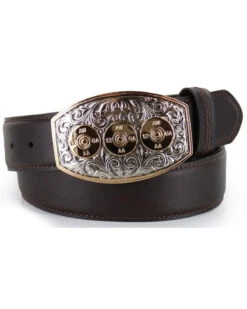 Cody James Men's Bullet Buckle Leather Belt