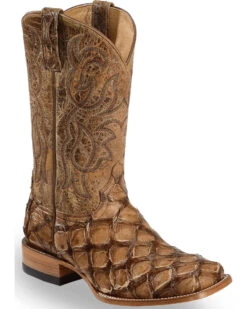 Cody James Men's Pirarucu Exotic Boots - Broad Square Toe -Cody James 2000231407 200 P1