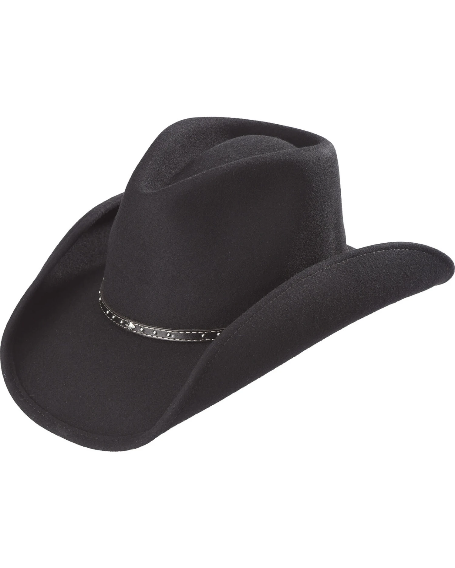 Cody James Men's Black Felt Pinch Front Western Hat 2 Cody James Men's Black Felt Pinch Front Western Hat - Image 2