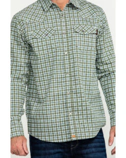 Cody James Men's FR Woven Plaid Print Long Sleeve Button Down Work Shirt -Cody James 2000284553 300 P4 1
