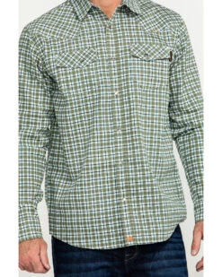 Cody James Men's FR Woven Plaid Print Long Sleeve Button Down Work Shirt  -Cody James 2000284553 300 P4