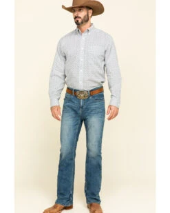 Cody James Men's Hawken Medium Wash Crosshatch Stretch Slim Bootcut Jeans -Cody James 2000295742 400 P6