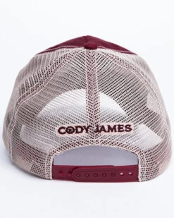 Cody James Men's Burgundy America Free Patch Mesh Ball Cap -Cody James 2000296730 640 P5