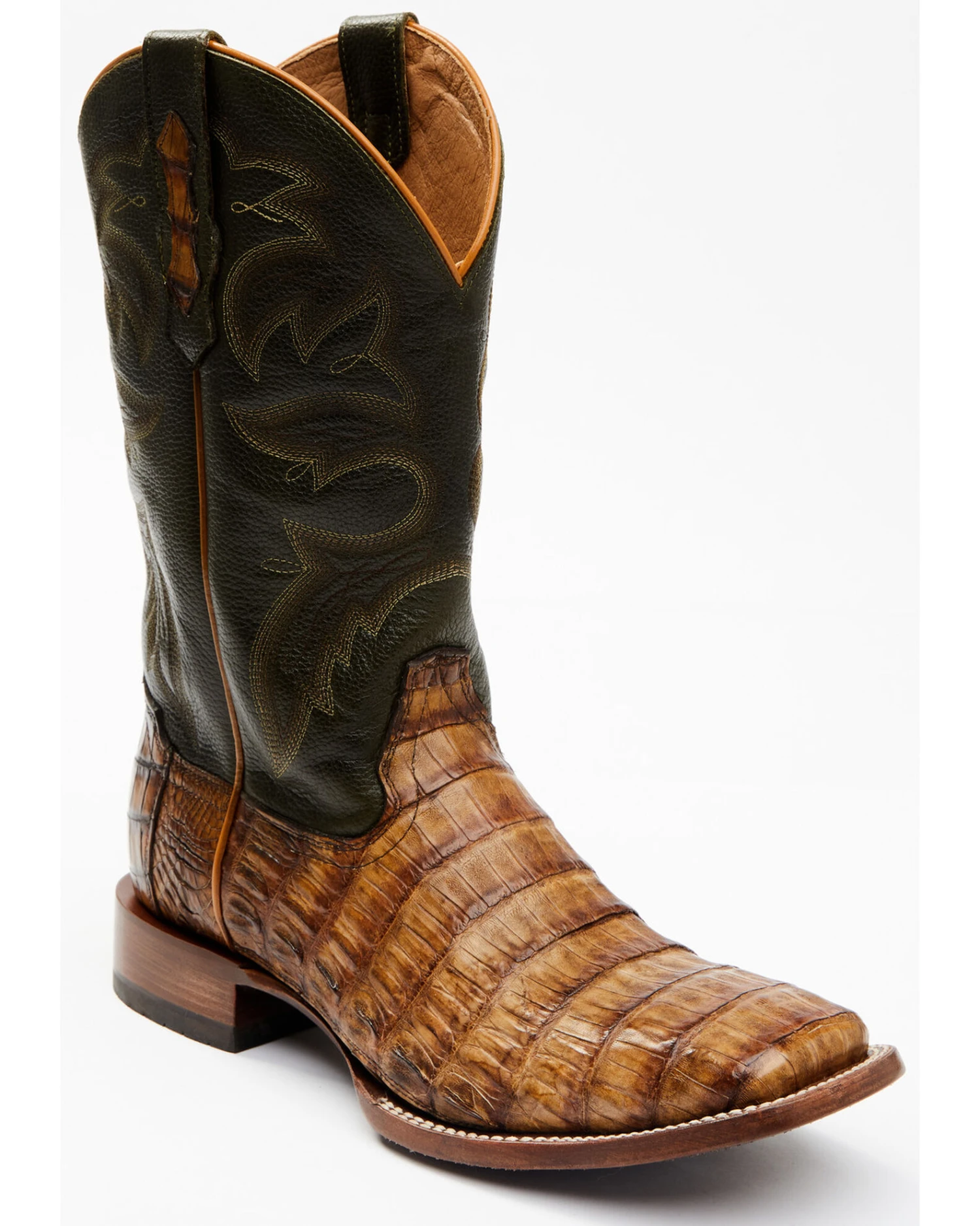 Cody James Men's Brown Exotic Caiman Tail Skin Western Boots - Broad Square Toe 5 Cody James Men's Brown Exotic Caiman Tail Skin Western Boots - Broad Square Toe - Image 5
