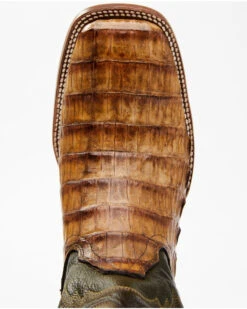 Cody James Men's Brown Exotic Caiman Tail Skin Western Boots - Broad Square Toe