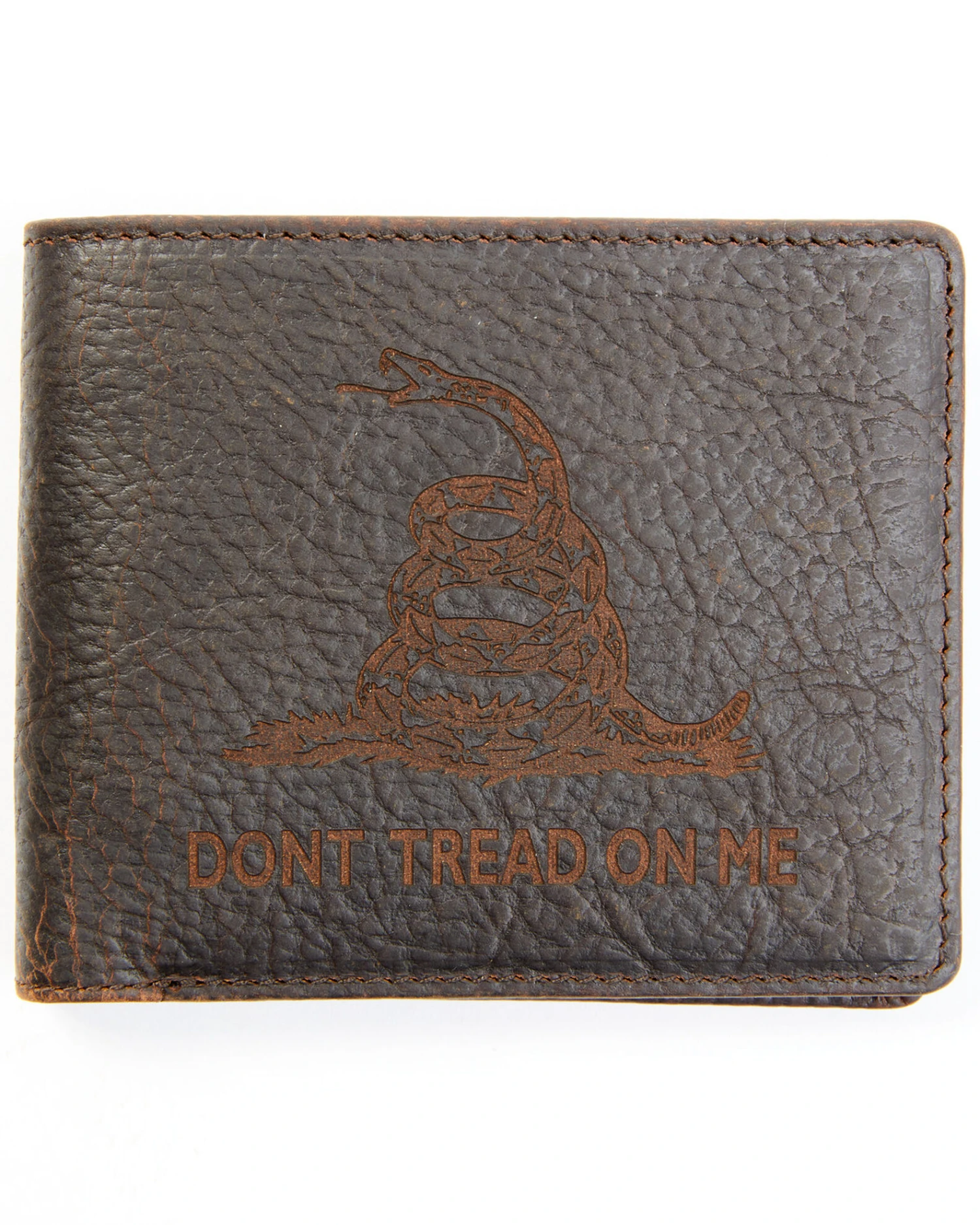 Cody James Men's Brown Don't Tread On Me Bifold Wallet 1 Cody James Men's Brown Don't Tread On Me Bifold Wallet