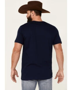 Cody James Men's Heather Navy Eagle Western Graphic Short Sleeve T-Shirt  -Cody James 2000343149 410 P4