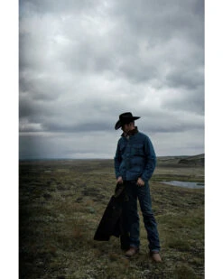 Cody James Men's Grand Teton 3.0 Sherpa-Lined Button-Front Denim Jacket 