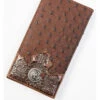 Cody James Men's Bifold Ostrich Print Embossed Rodeo Wallet