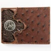 Cody James Men's Bifold Ostrich Print Embossed Bi-Fold Wallet