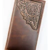 Cody James Men's Brown Rodeo Tooled Leather Wallet
