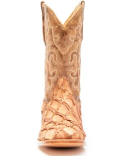 Cody James Men's Caramel Matte Pirarucu Exotic Western Boots - Broad Square Toe -Cody James 2000351586 255 P4 1