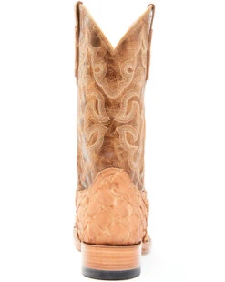 Cody James Men's Caramel Matte Pirarucu Exotic Western Boots - Broad Square Toe -Cody James 2000351586 255 P5 1