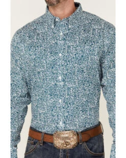 Cody James Core Men's Workforce Floral Print Long Sleeve Button-Down Western Shirt  -Cody James 2000351664 941 P3