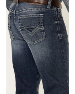 Cody James Men's Double Kicker Medium Dark Wash Stretch Relaxed Bootcut Jeans  -Cody James 2000351797 400 P4
