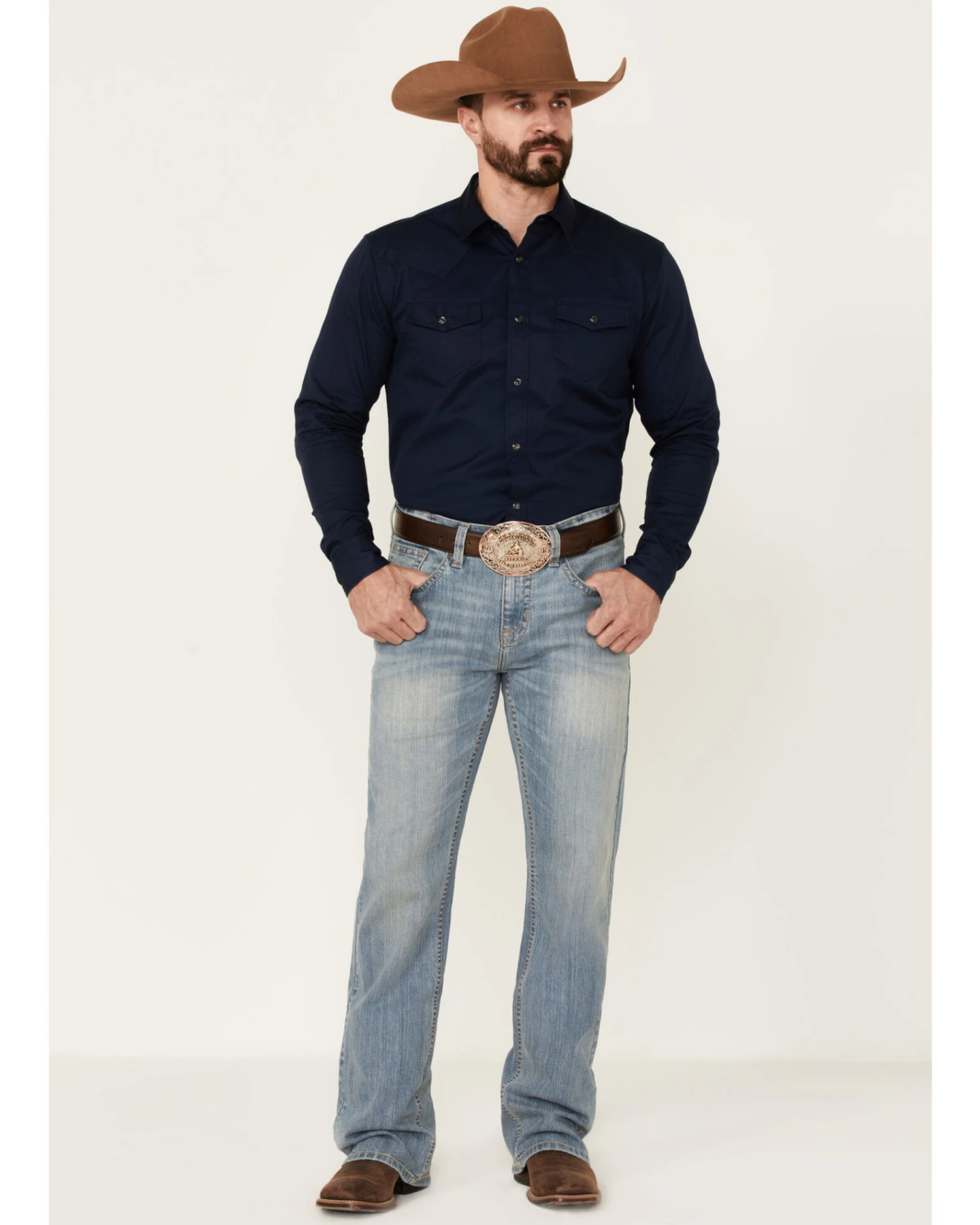 Cody James Men's Trotter Light Wash Stretch Slim Bootcut Jeans 1 Cody James Men's Trotter Light Wash Stretch Slim Bootcut Jeans