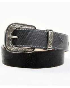 Cody James Men's Hair-On Black Western Belt