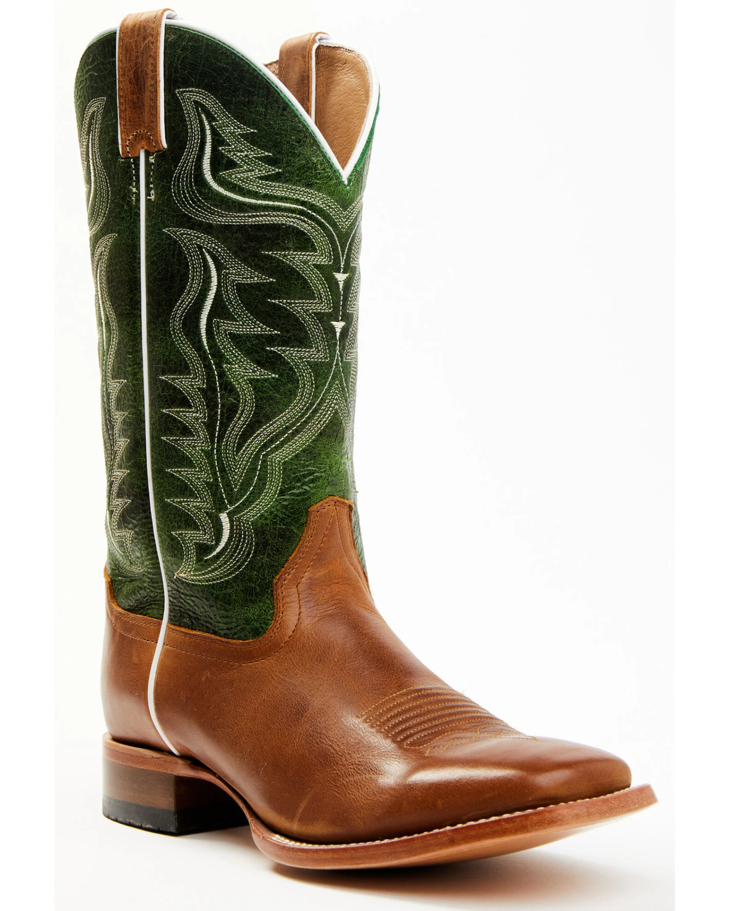 Cody James Men's Peridot Green Leather Western Boots - Broad Square Toe 6 Cody James Men's Peridot Green Leather Western Boots - Broad Square Toe - Image 6
