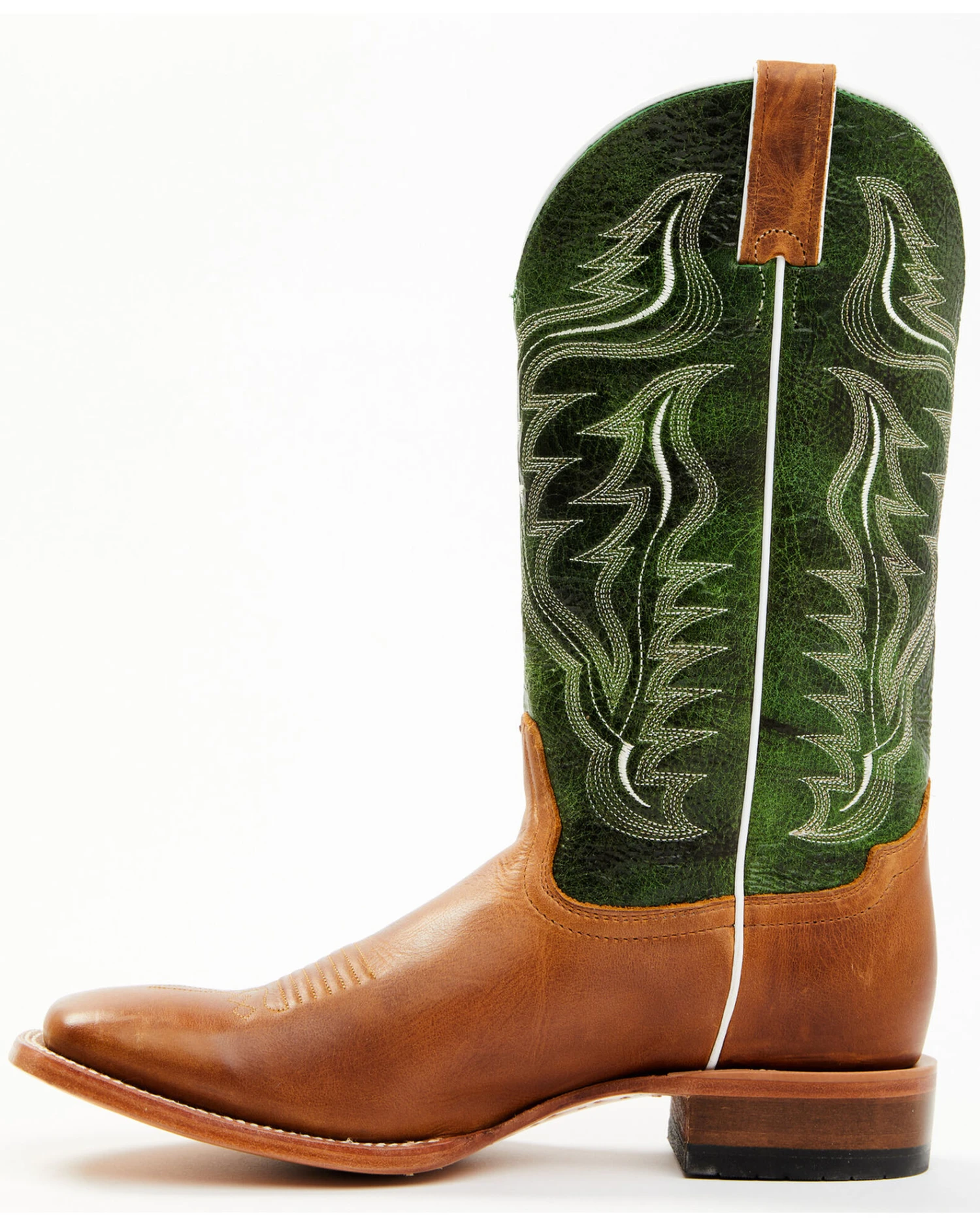 Cody James Men's Peridot Green Leather Western Boots - Broad Square Toe 2 Cody James Men's Peridot Green Leather Western Boots - Broad Square Toe - Image 2