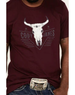 Cody James Men's Texas Coast Skull Logo Graphic Short Sleeve T-Shirt  -Cody James 2000359066 640 P3