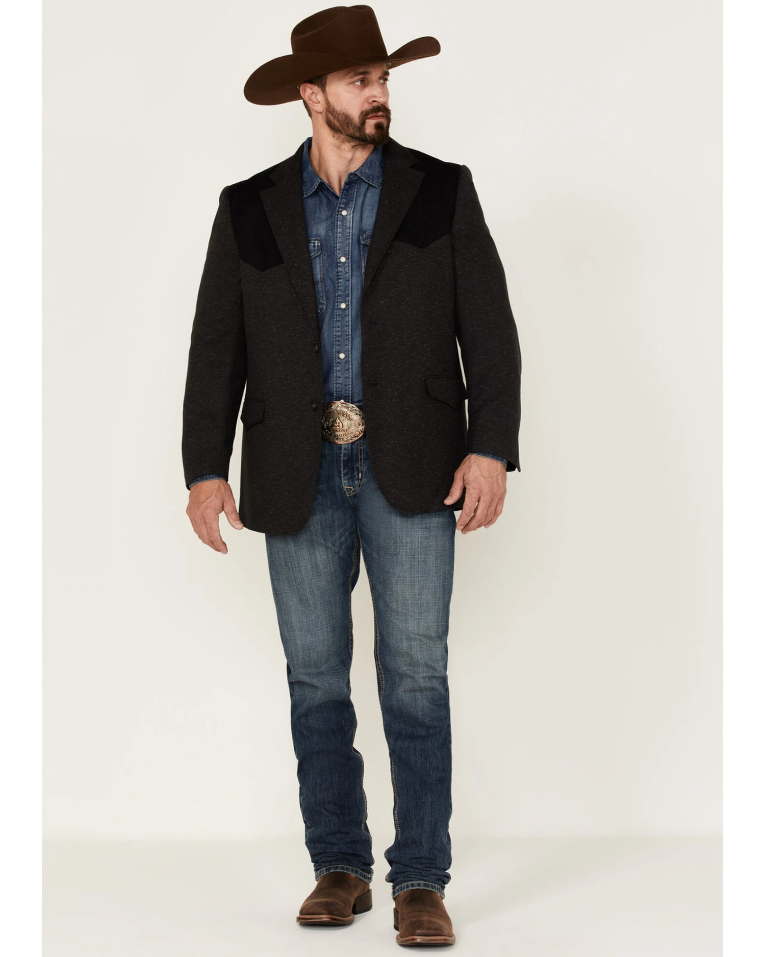 Cody James Men's Waco Contrast Yolk Button Down Western Sportcoat 2 Cody James Men's Waco Contrast Yolk Button Down Western Sportcoat - Image 2