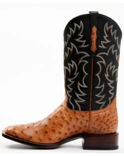 Cody James Men's Full Quill Cognac Ostrich Exotic Western Boots - Broad Square Toe -Cody James 2000359772 001 P3 1