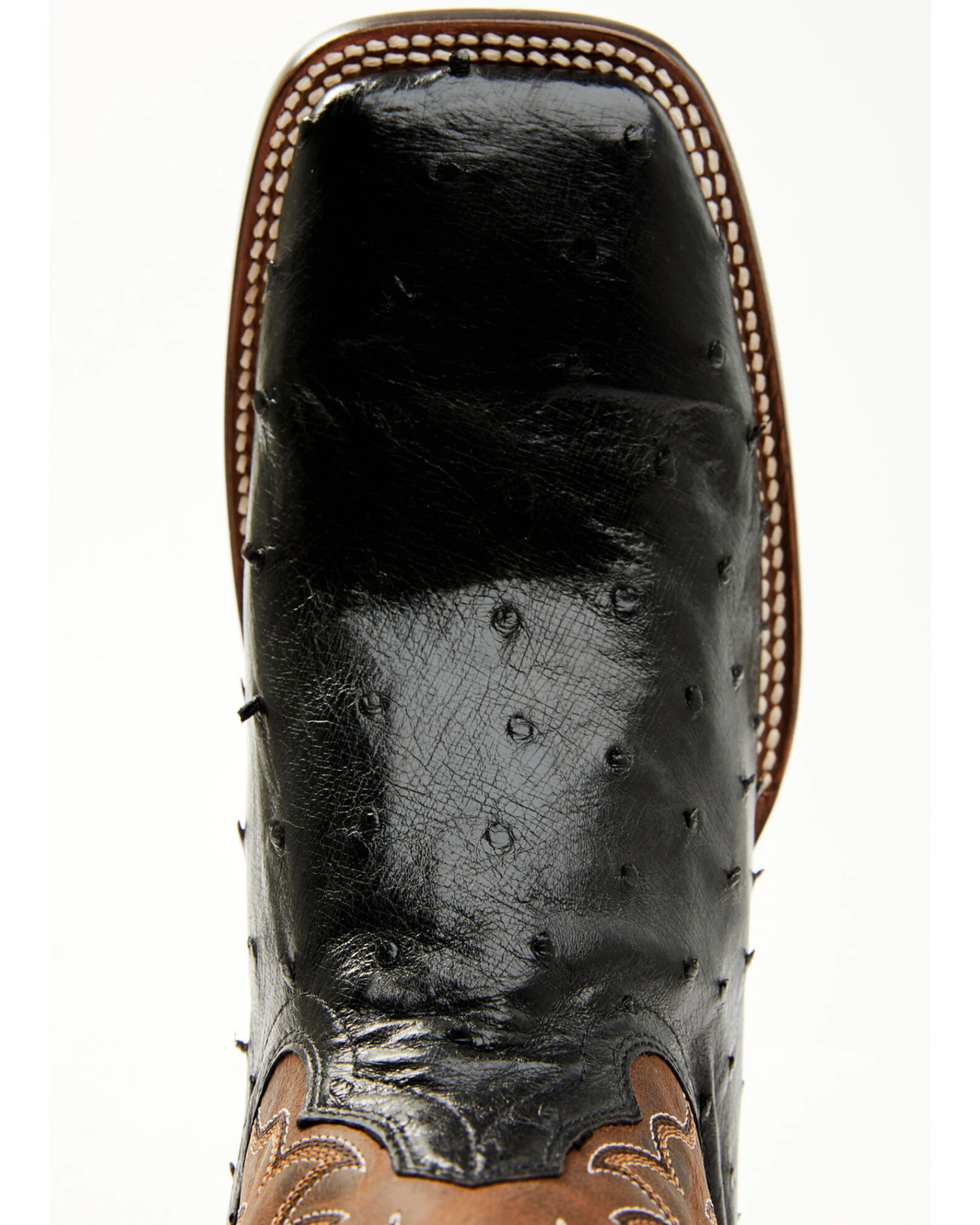 Cody James Men's Saddle Black Full-Quill Ostrich Exotic Western Boots - Broad Square Toe 4 Cody James Men's Saddle Black Full-Quill Ostrich Exotic Western Boots - Broad Square Toe - Image 4