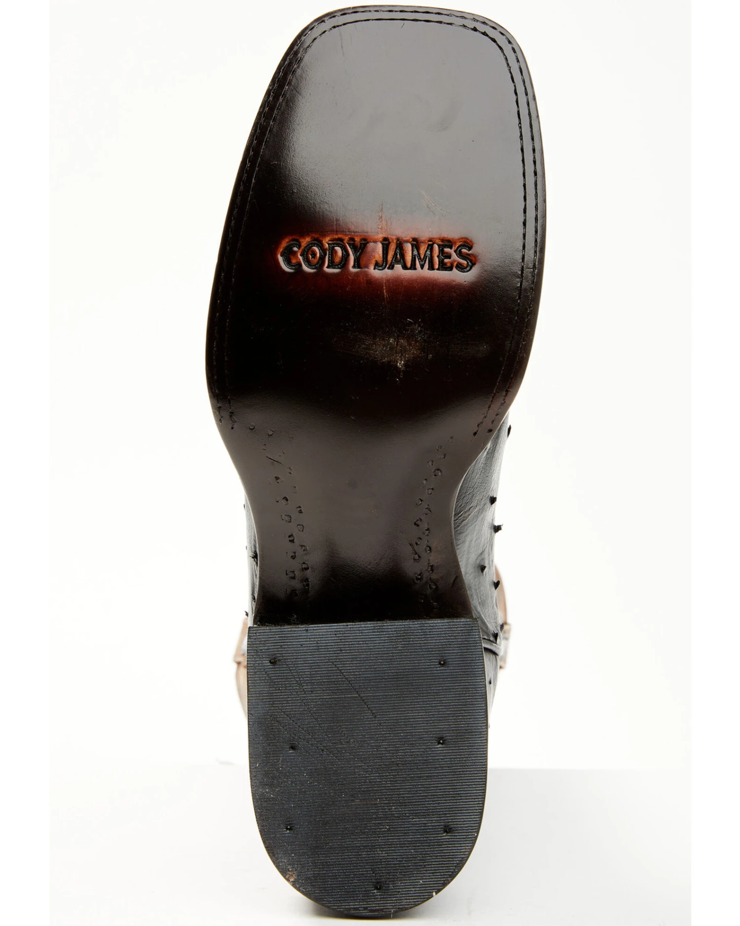 Cody James Men's Saddle Black Full-Quill Ostrich Exotic Western Boots - Broad Square Toe 6 Cody James Men's Saddle Black Full-Quill Ostrich Exotic Western Boots - Broad Square Toe - Image 6