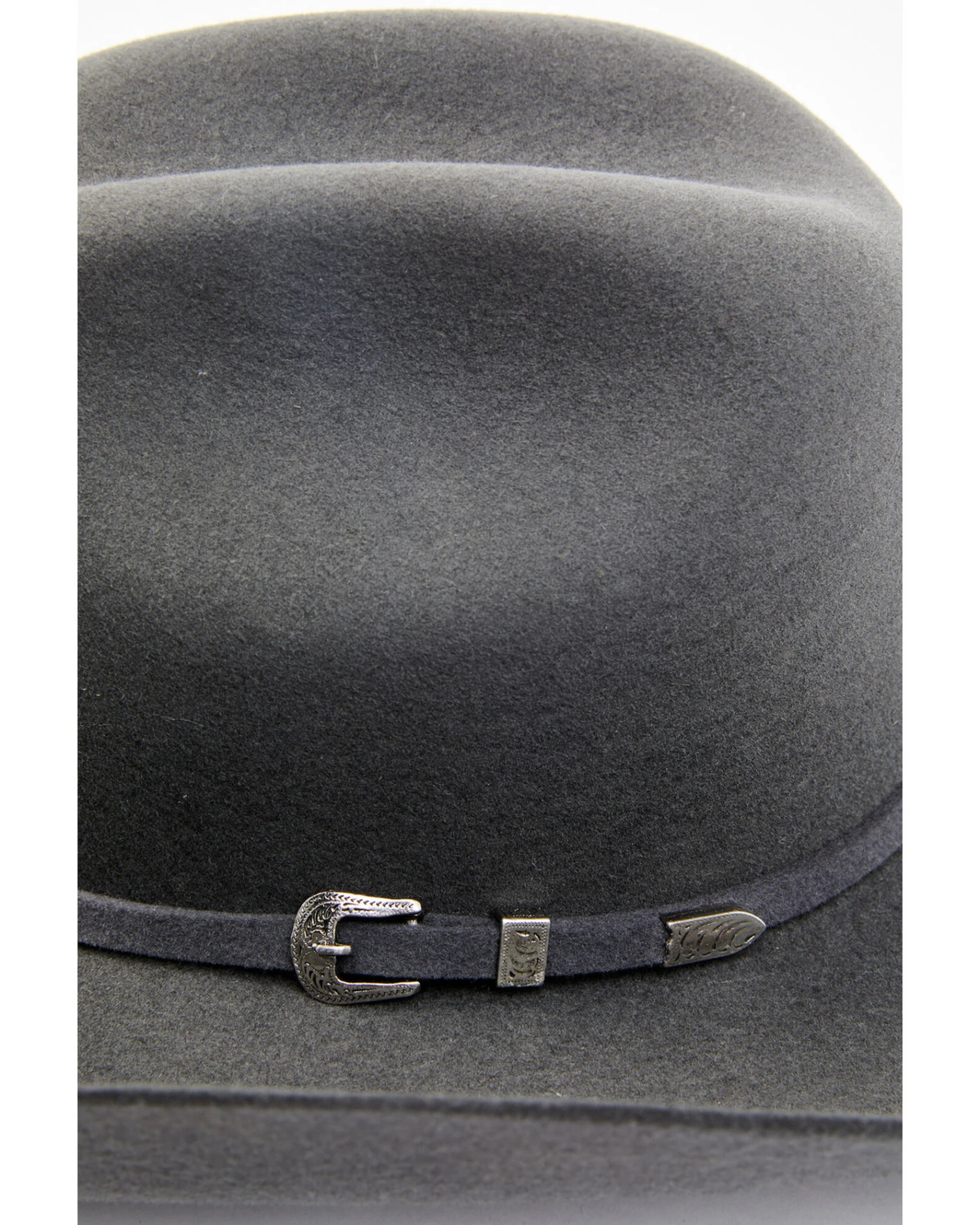 Cody James Men's 3X Smoke Gray Self Buckle Band Wool Felt Western Hat 2 Cody James Men's 3X Smoke Gray Self Buckle Band Wool Felt Western Hat - Image 2