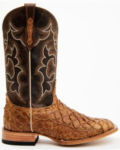 Cody James Men's Exotic Pirarucu Skin Western Boots - Broad Square Toe -Cody James 2000360835 200 P2
