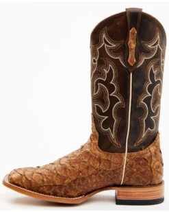 Cody James Men's Exotic Pirarucu Skin Western Boots - Broad Square Toe -Cody James 2000360835 200 P3