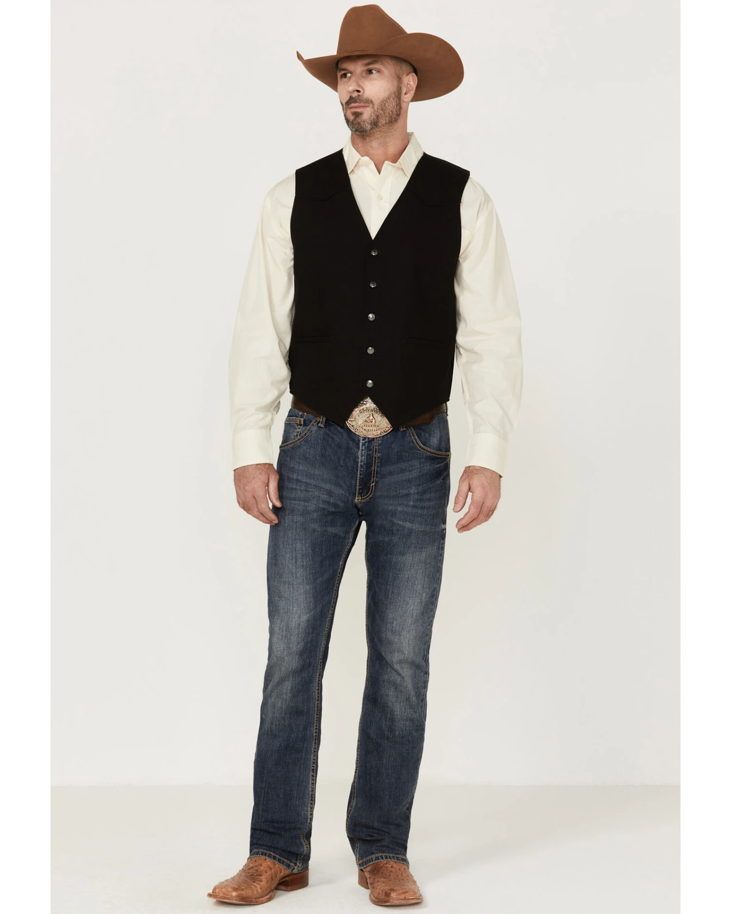 Cody James Men's Highlands Slub Button-Front Western Vest 3 Cody James Men's Highlands Slub Button-Front Western Vest - Image 3