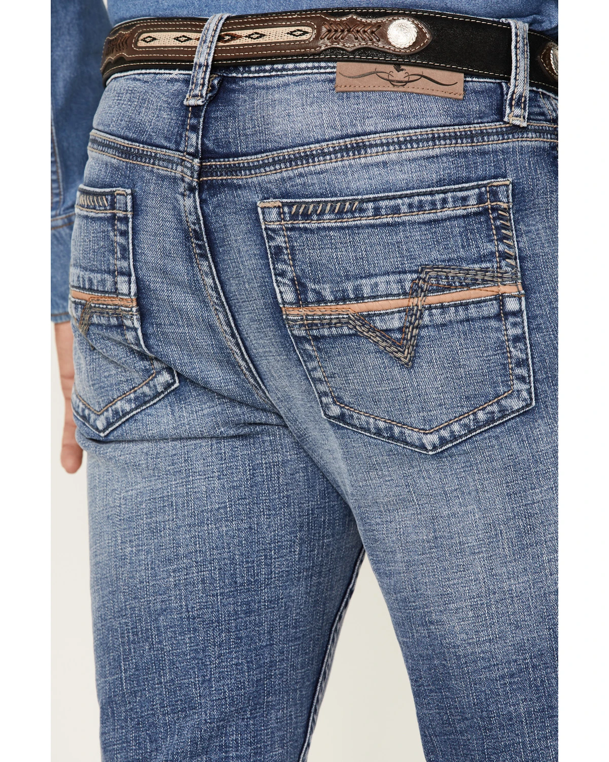 Cody James Men's Dice House Medium Wash Stretch Stackable Straight Jeans 4 Cody James Men's Dice House Medium Wash Stretch Stackable Straight Jeans - Image 4