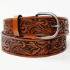 Cody James Men's Tan Floral Tooled Belt