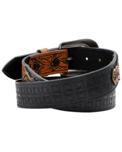 Cody James Men's Tooled With Floral Billets Western Belt -Cody James 2000365641 908 P3