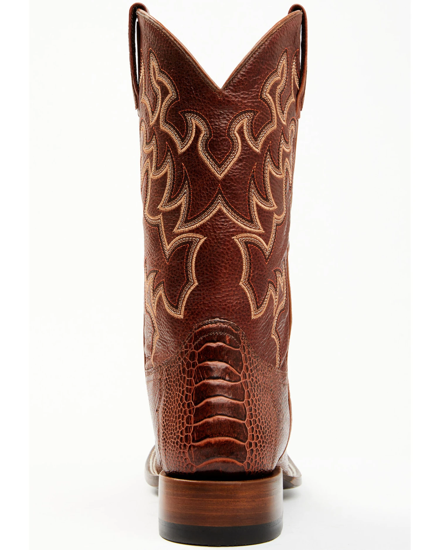 Cody James Men's Brandy Ostrich Leg Exotic Western Boots - Broad Square Toe 4 Cody James Men's Brandy Ostrich Leg Exotic Western Boots - Broad Square Toe - Image 4