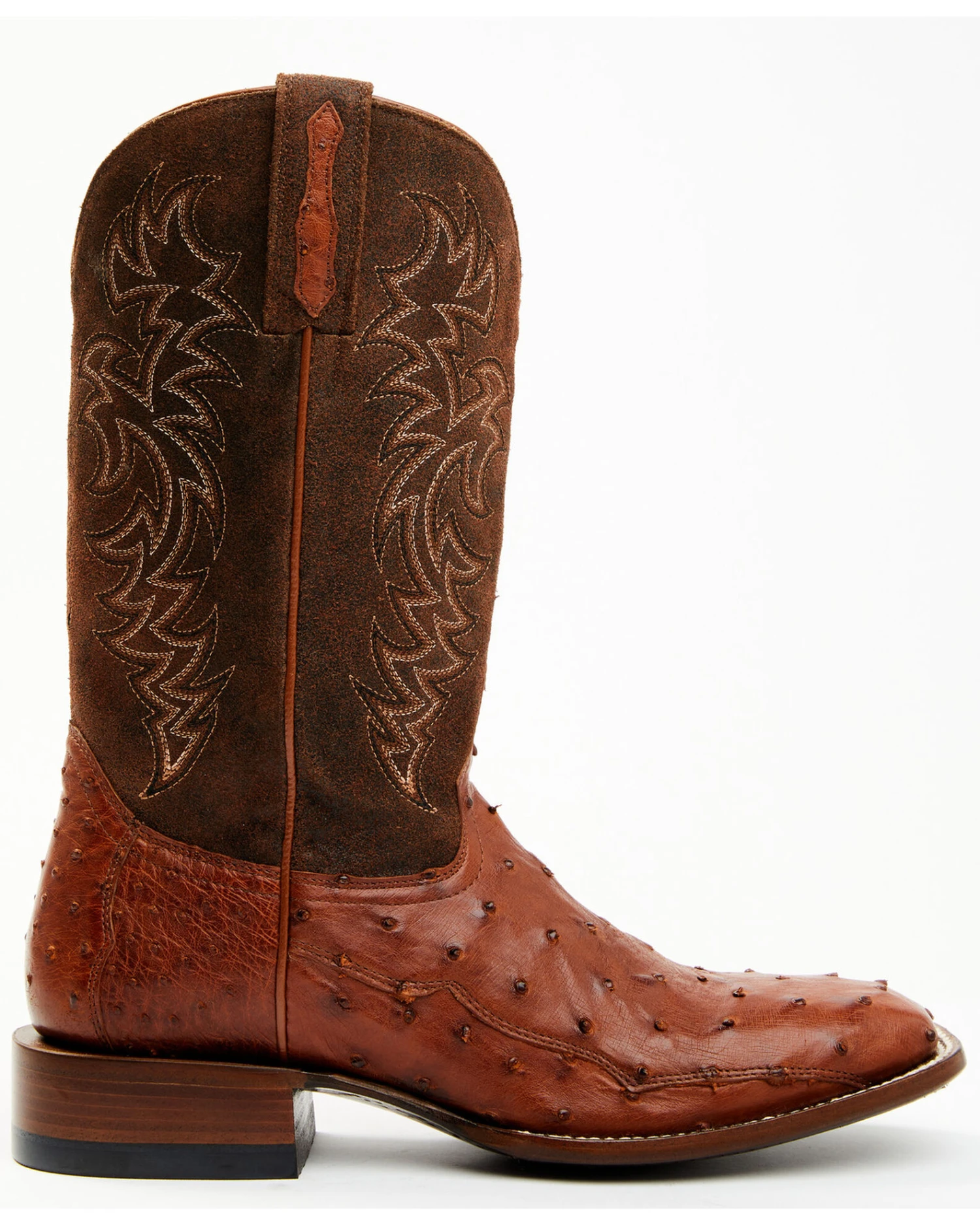 Cody James Men's Brandy Genuine Ostrich Exotic Western Boots - Broad Square Toe 1 Cody James Men's Brandy Genuine Ostrich Exotic Western Boots - Broad Square Toe