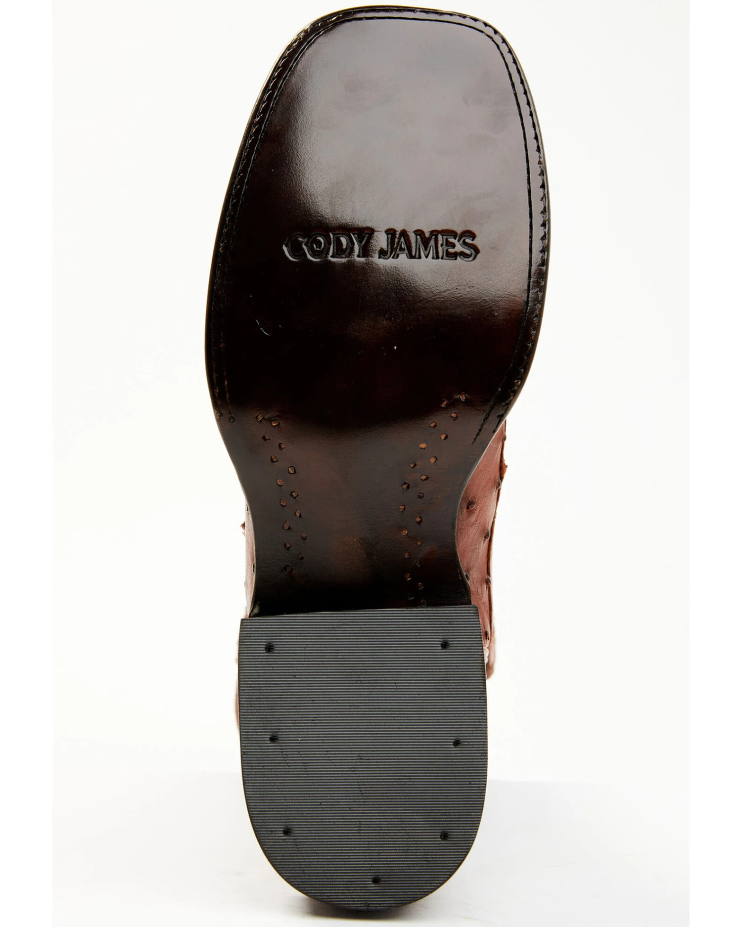 Cody James Men's Brandy Genuine Ostrich Exotic Western Boots - Broad Square Toe 2 Cody James Men's Brandy Genuine Ostrich Exotic Western Boots - Broad Square Toe - Image 2