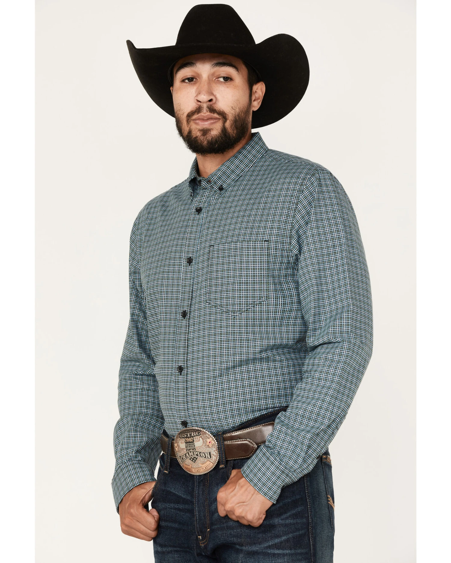 Cody James Men's Small Plaid Button Down Western Shirt 3 Cody James Men's Small Plaid Button Down Western Shirt - Image 3