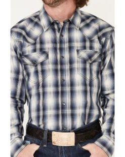 Cody James Men's Trailblazer Plaid Print Long Sleeve Pearl Snap Western Shirt  -Cody James 2000374099 400 P3