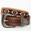 Cody James Men's Basketweave Billet With Southwestern Strap 3PC Buckle Belt