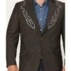 Cody James Men's Memphis Embroidered Boot Stitch Blazer