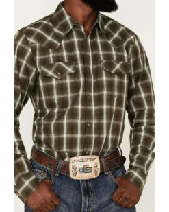 Cody James Men's Lost Trail Plaid Print Long Sleeve Snap Western Shirt - Big & Tall -Cody James 2000380436 341 P3