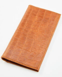 Cody James Men's Brown Embossed Croco Rodeo Leather Wallet