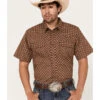 Cody James Men's Rabbit Foot Geo Print Short Sleeve Snap Western Shirt