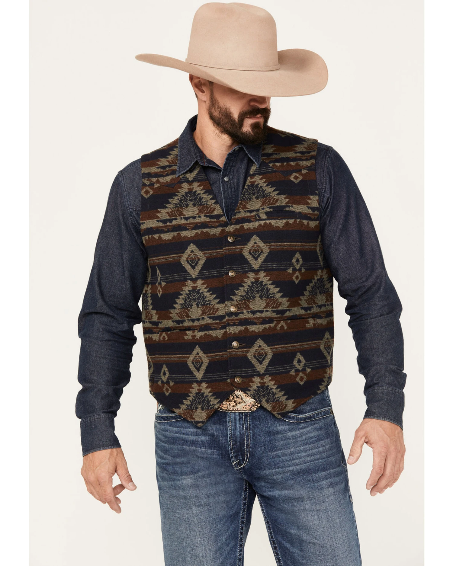 Cody James Men's Dakota Southwestern Jacquard Vest 1 Cody James Men's Dakota Southwestern Jacquard Vest