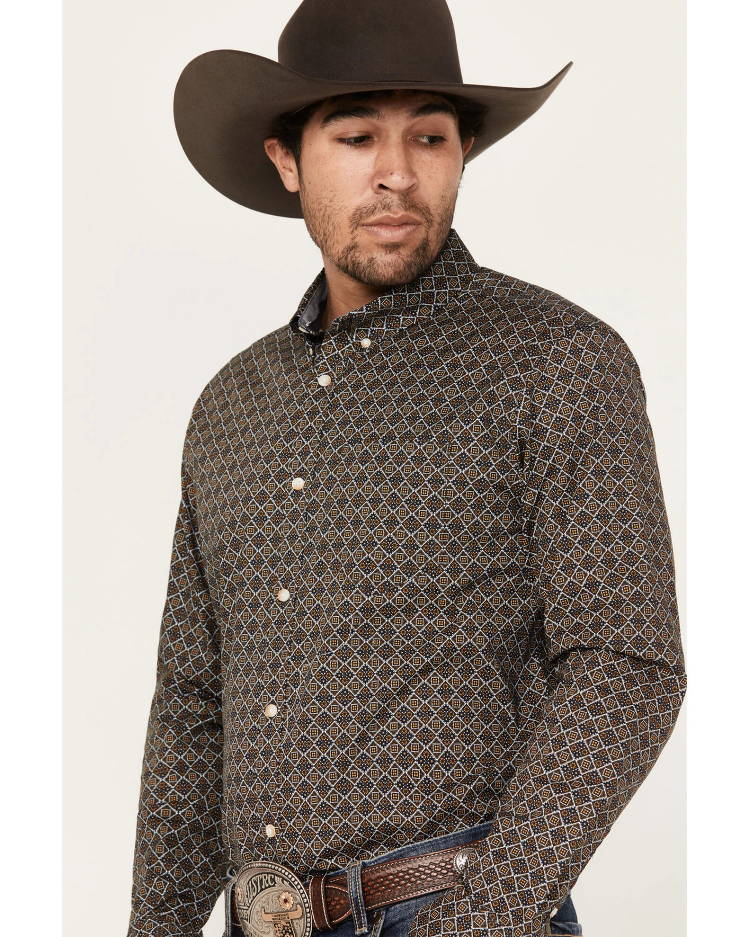 Cody James Men's Money Maker Print Long Sleeve Button-Down Western Shirt 2 Cody James Men's Money Maker Print Long Sleeve Button-Down Western Shirt - Image 2