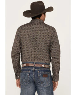 Cody James Men's Money Maker Print Long Sleeve Button Down Western Shirt - Big