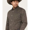 Cody James Men's Money Maker Print Long Sleeve Button Down Western Shirt - Tall