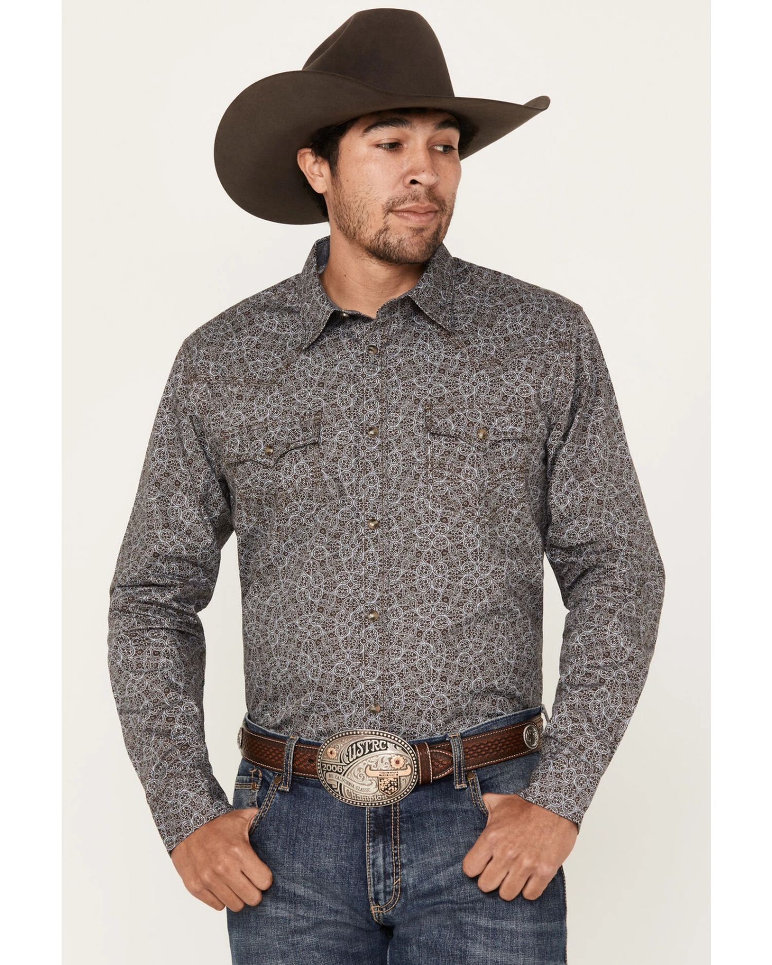 Cody James Men's Down Range Medallion Print Long Sleeve Western Snap Shirt 1 Cody James Men's Down Range Medallion Print Long Sleeve Western Snap Shirt